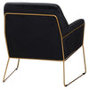 Flynn Framed Black Velvet Club Chair