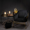 Flynn Framed Black Velvet Club Chair