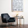 Flynn Framed Black Velvet Club Chair