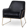 Flynn Framed Black Velvet Club Chair