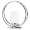 Ohlson Silver Large Twin loop Candle Holder